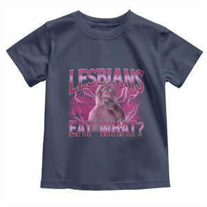 Funny Monkey Meme Lesbians Eat What Toddler T Shirt LGBTQ Pride Gift
