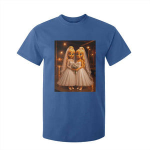Funny Lesbian Pride Tung Tung Sahur Engagement Gift T Shirt For Kid