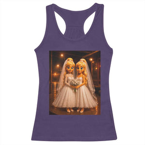 Funny Lesbian Pride Tung Tung Sahur Engagement Gift Racerback Tank Top TS12 Purple Print Your Wear