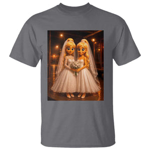 Funny Lesbian Pride Tung Tung Sahur Engagement Gift T Shirt