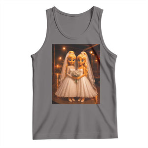 Funny Lesbian Pride Tung Tung Sahur Engagement Gift Tank Top
