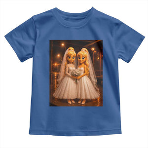 Funny Lesbian Pride Tung Tung Sahur Engagement Gift Toddler T Shirt TS12 Royal Blue Print Your Wear