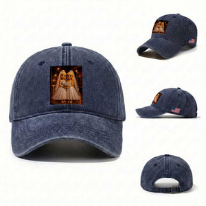 Funny Lesbian Pride Tung Tung Sahur Engagement Gift Washed Cotton Baseball Cap TS12 Washed Cap Universal Fit Navy Print Your Wear