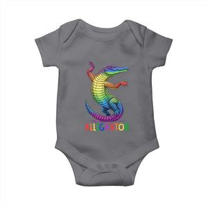 Alligaytor LGBTQ Pride Graphic Baby Onesie Queer Reptile Lovers