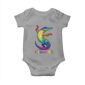 Alligaytor LGBTQ Pride Graphic Baby Onesie Queer Reptile Lovers