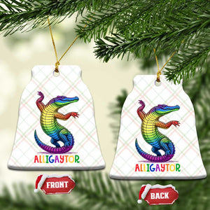 Alligaytor LGBTQ Pride Graphic Ceramic Ornament Queer Reptile Lovers