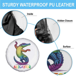 Alligaytor LGBTQ Pride Graphic Spare Tire Cover Queer Reptile Lovers TS12 Print Your Wear