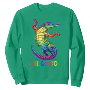 Alligaytor LGBTQ Pride Graphic Sweatshirt Queer Reptile Lovers TS12 Irish Green Print Your Wear