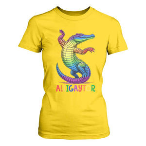 Alligaytor LGBTQ Pride Graphic T Shirt For Women Queer Reptile Lovers