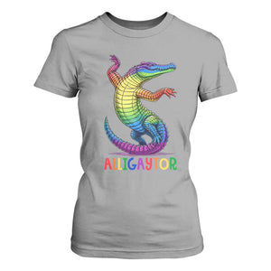 Alligaytor LGBTQ Pride Graphic T Shirt For Women Queer Reptile Lovers