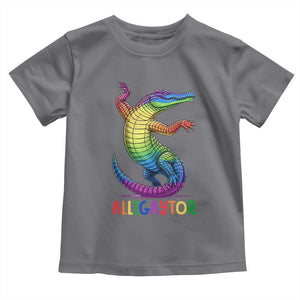 Alligaytor LGBTQ Pride Graphic Toddler T Shirt Queer Reptile Lovers