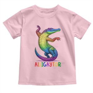 Alligaytor LGBTQ Pride Graphic Toddler T Shirt Queer Reptile Lovers