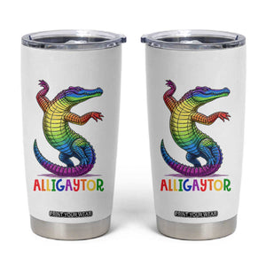 Alligaytor LGBTQ Pride Graphic Tumbler Cup Queer Reptile Lovers