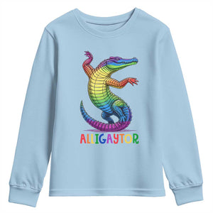 Alligaytor LGBTQ Pride Graphic Youth Sweatshirt Queer Reptile Lovers