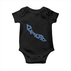 Curacao Flag Map Pride Baby Onesie Proud Curacaoan Heritage Gift