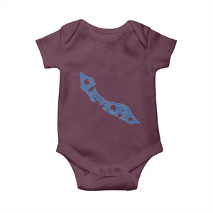 Curacao Flag Map Pride Baby Onesie Proud Curacaoan Heritage Gift