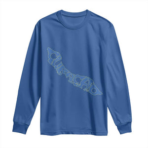 Curacao Flag Map Pride Long Sleeve Shirt Proud Curacaoan Heritage Gift