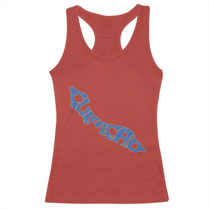 Curacao Flag Map Pride Racerback Tank Top Proud Curacaoan Heritage Gift