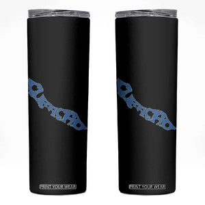 Curacao Flag Map Pride Skinny Tumbler Proud Curacaoan Heritage Gift