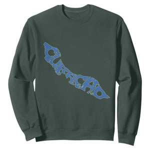 Curacao Flag Map Pride Sweatshirt Proud Curacaoan Heritage Gift