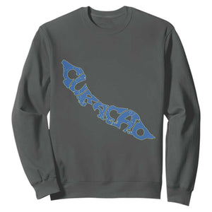 Curacao Flag Map Pride Sweatshirt Proud Curacaoan Heritage Gift