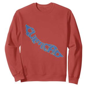 Curacao Flag Map Pride Sweatshirt Proud Curacaoan Heritage Gift