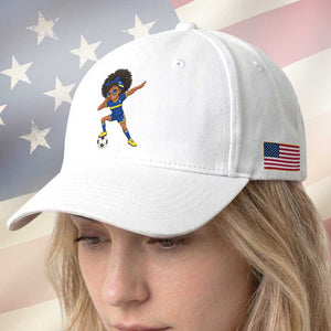 Funny Curacao Soccer Girl Baseball Cap Dabbing Football Fan Gift