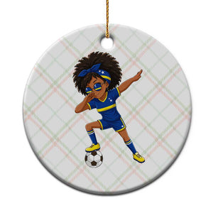 Funny Curacao Soccer Girl Ceramic Ornament Dabbing Football Fan Gift