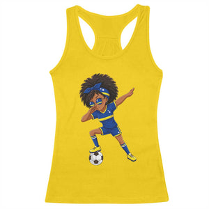 Funny Curacao Soccer Girl Racerback Tank Top Dabbing Football Fan Gift