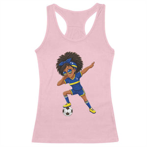 Funny Curacao Soccer Girl Racerback Tank Top Dabbing Football Fan Gift