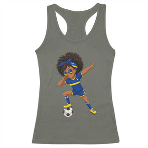 Funny Curacao Soccer Girl Racerback Tank Top Dabbing Football Fan Gift