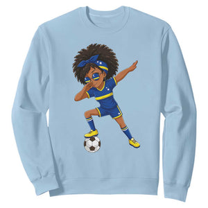 Funny Curacao Soccer Girl Sweatshirt Dabbing Football Fan Gift