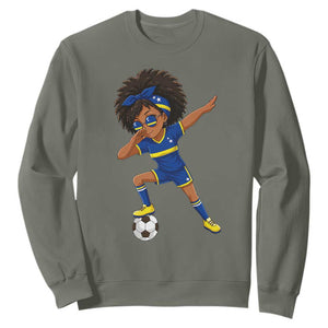 Funny Curacao Soccer Girl Sweatshirt Dabbing Football Fan Gift