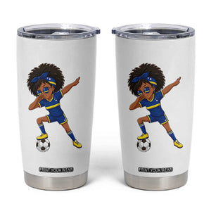 Funny Curacao Soccer Girl Tumbler Cup Dabbing Football Fan Gift