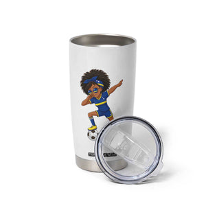 Funny Curacao Soccer Girl Tumbler Cup Dabbing Football Fan Gift