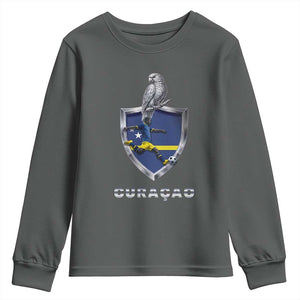 Supporting Curacao Soccer 2026 Youth Sweatshirt Caribbean Team Pride Gift