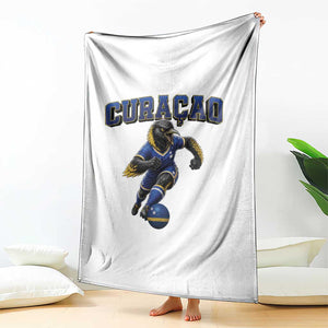 Funny Curacao Bird Soccer Lover Throw Blanket Caribbean Island Gift