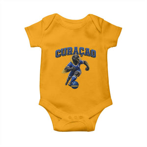 Funny Curacao Bird Soccer Lover Baby Onesie Caribbean Island Gift