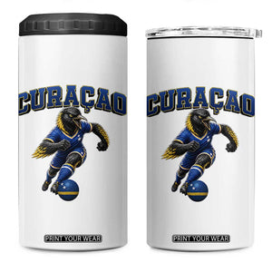 Funny Curacao Bird Soccer Lover 4 in 1 Can Cooler Tumbler Caribbean Island Gift