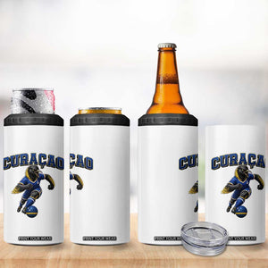 Funny Curacao Bird Soccer Lover 4 in 1 Can Cooler Tumbler Caribbean Island Gift