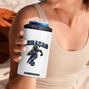 Funny Curacao Bird Soccer Lover 4 in 1 Can Cooler Tumbler Caribbean Island Gift