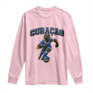 Funny Curacao Bird Soccer Lover Long Sleeve Shirt Caribbean Island Gift