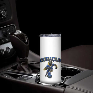 Funny Curacao Bird Soccer Lover Skinny Tumbler Caribbean Island Gift