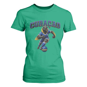 Funny Curacao Bird Soccer Lover T Shirt For Women Caribbean Island Gift