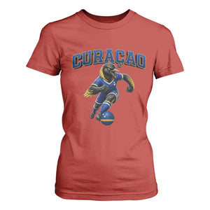 Funny Curacao Bird Soccer Lover T Shirt For Women Caribbean Island Gift