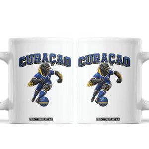 Funny Curacao Bird Soccer Lover Coffee Mug Caribbean Island Gift