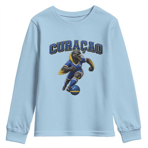 Funny Curacao Bird Soccer Lover Youth Sweatshirt Caribbean Island Gift