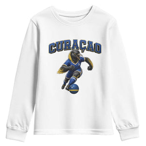Funny Curacao Bird Soccer Lover Youth Sweatshirt Caribbean Island Gift