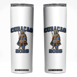 Curacao Warrior Football Fan Skinny Tumbler Proud Island Game Day Gift
