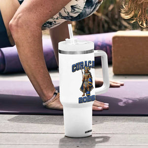 Curacao Warrior Football Fan Tumbler With Handle Proud Island Game Day Gift